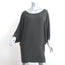 Nili Lotan Mini Dress Dark Gray Silk Size Medium Dolman Sleeve Tunic
