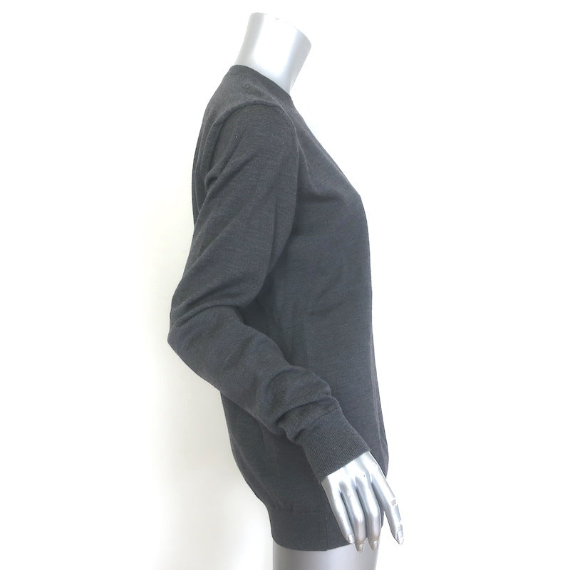 WARDROBE.NYC Oversized Crewneck Sweater Charcoal Merino Wool Size Small NEW