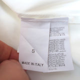 Brunello Cucinelli Monili Trim Button Down Shirt White Stretch Cotton Size Small