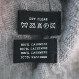 Ralph Lauren Slim Fit Cashmere Cable Knit V-Neck Sweater Gray Size Medium