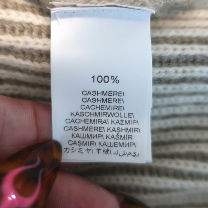 Brunello Cucinelli Ribbed Cashmere Raglan Sweater Taupe Size 48