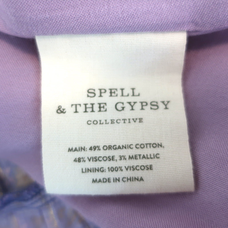 Spell &amp; The Gypsy Juniper Smocked Midi Dress Purple Floral Print Size Medium