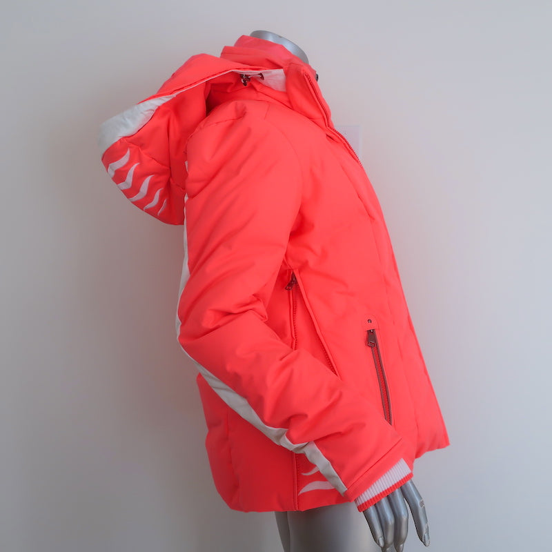 Bogner Drew-D Hooded Down Ski Jacket Fluorescent Pink Size 8