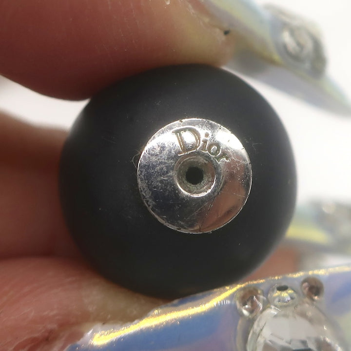 Christian Dior Tribales Faux Pearl &amp; Matte Black Single Stud Earring