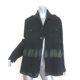 Libertine Crystal Skull French Military Jacket Black/Olive Tie Dye Size Large