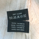 Ralph Lauren Slim Fit Cashmere Cable Knit V-Neck Sweater Light Beige Size Medium