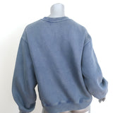 Alexander Wang Puff Logo Crewneck Sweatshirt Blue Size Small