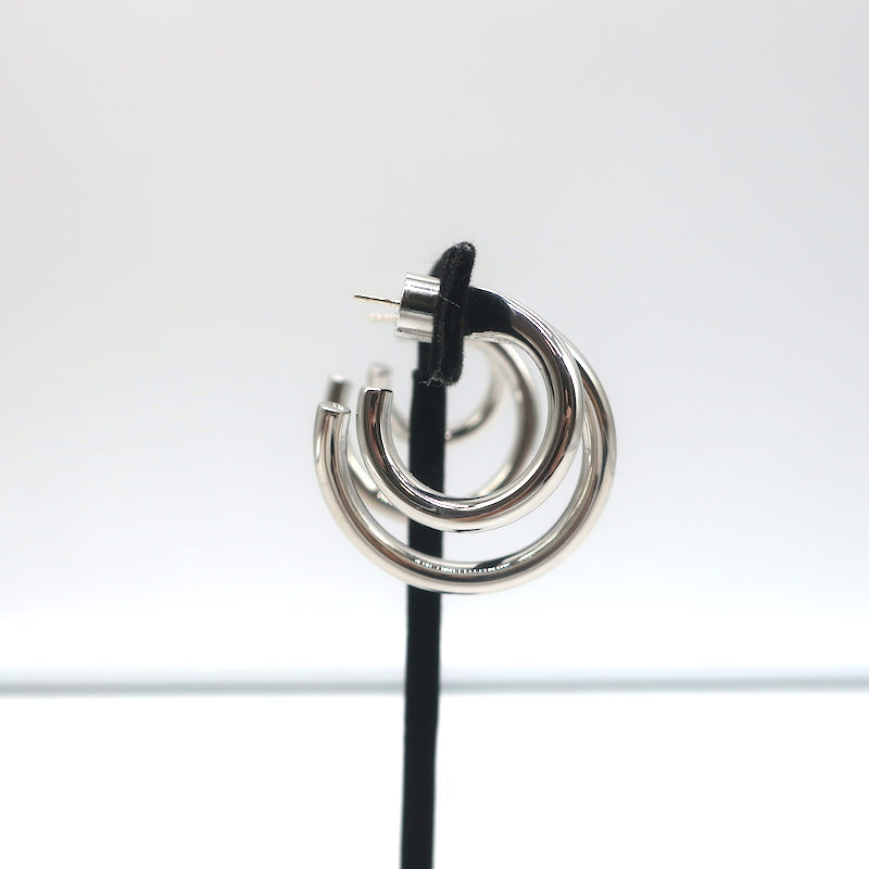 Jennifer Fisher Small Double Lilly Hoops Silver-Plated Brass NEW