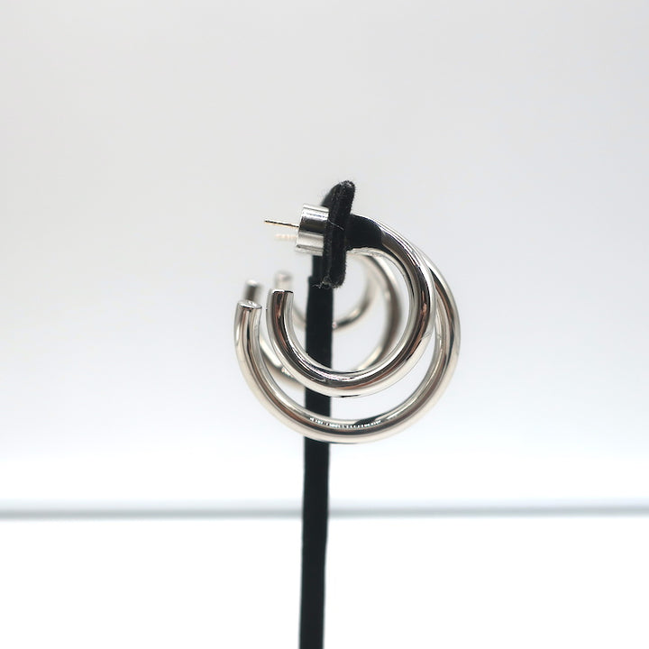 Jennifer Fisher Small Double Lilly Hoops Silver-Plated Brass NEW