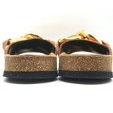 JW Anderson Chain Slide Sandals Brown Leather Size 41