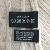 Ralph Lauren Slim Fit Cashmere Cable Knit V-Neck Sweater Beige Size Medium