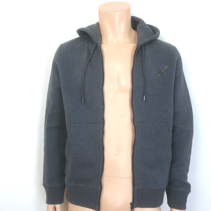 Louis Vuitton Double Face Travel Hoodie Dark Gray Size Small Zip-Up Sweatshirt