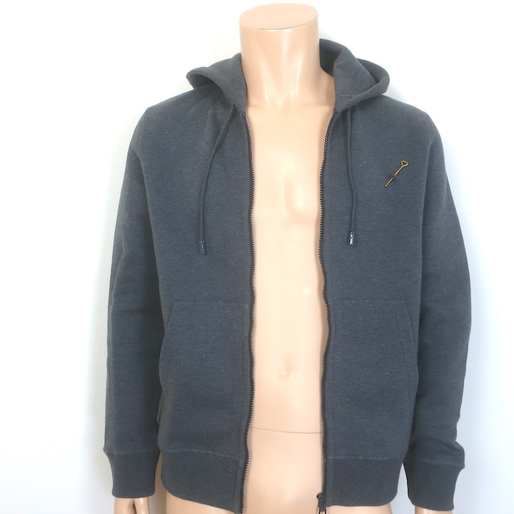 Louis Vuitton Double Face Travel Hoodie Dark Gray Size Small Zip-Up Sweatshirt
