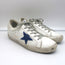 Golden Goose Superstar Glitter Heel Sneakers White Leather & Blue Suede Size 41