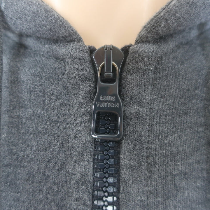 Louis Vuitton Double Face Travel Hoodie Dark Gray Size Small Zip-Up Sweatshirt