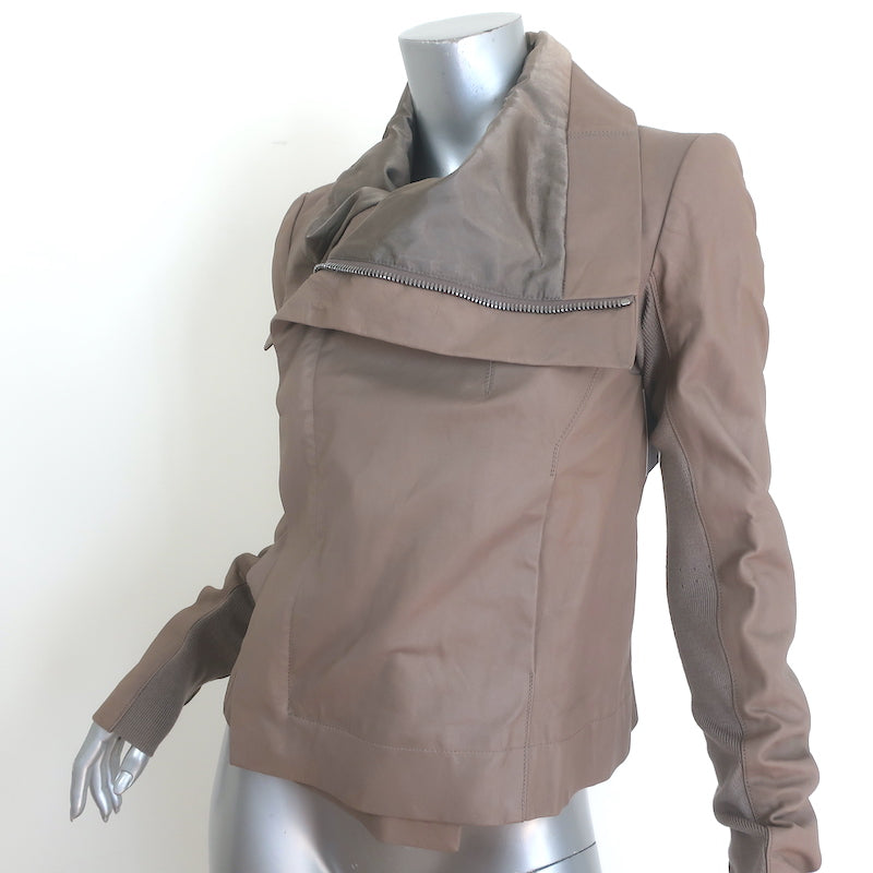 Rick Owens Classic Leather Biker Jacket DNA Dust Size 44 NEW
