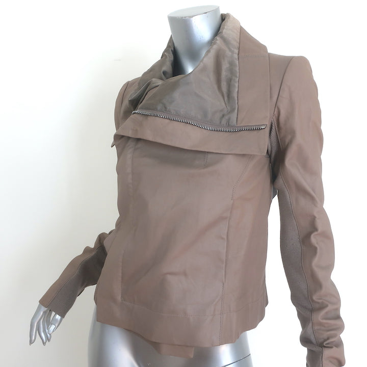 Rick Owens Classic Leather Biker Jacket DNA Dust Size 44 NEW