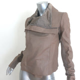 Rick Owens Classic Leather Biker Jacket DNA Dust Size 44 NEW