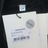 Sandro Claudine Pleated Pointelle Knit Mini Dress Black Size 34 NEW