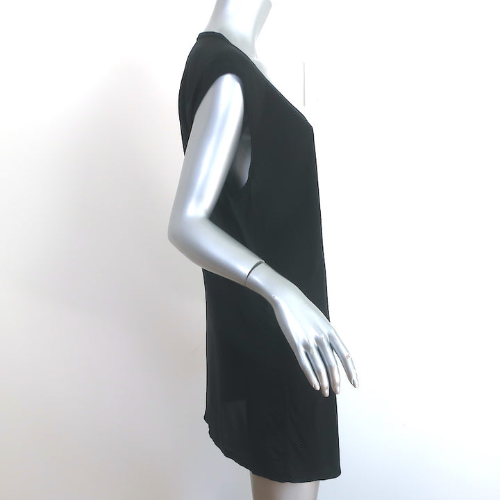 T by Alexander Wang Tunic Black Silk &amp; Jersey Size Small Sleeveless Mini Dress