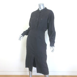 Isabel Marant Etoile Naxos Midi Shirt Dress Anthracite Linen Size 38