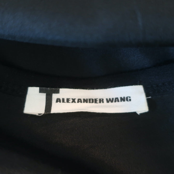 T by Alexander Wang Tunic Black Silk &amp; Jersey Size Small Sleeveless Mini Dress
