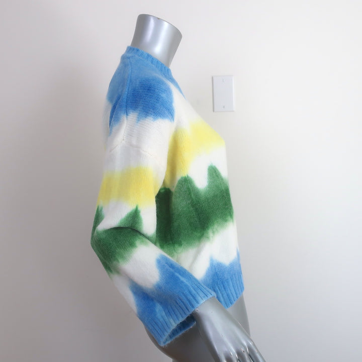 Princess Polly Tie Dye Sweater Cream/Multi Size Medium/Large Crewneck Pullover