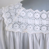 Doen Sterling Eyelet-Embroidered Puff Sleeve Mini Dress White Size Small