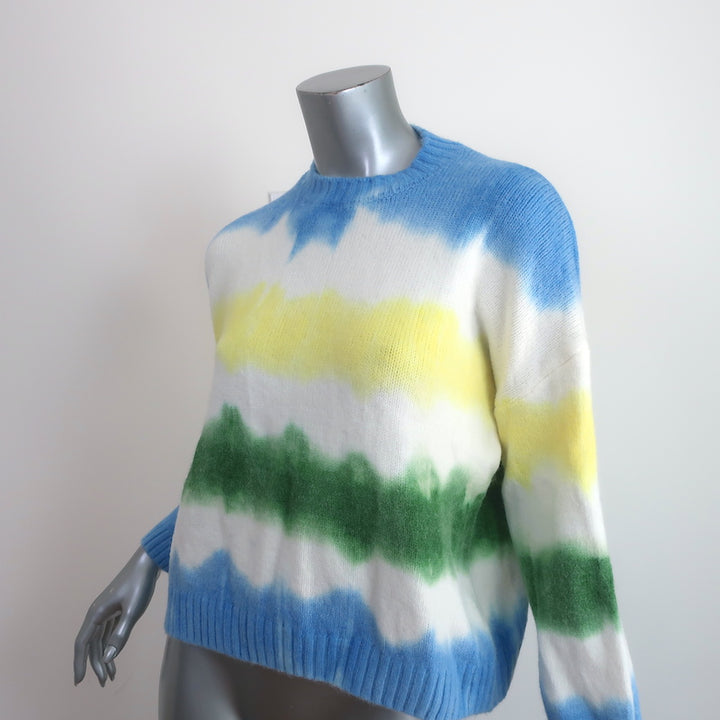Princess Polly Tie Dye Sweater Cream/Multi Size Medium/Large Crewneck Pullover