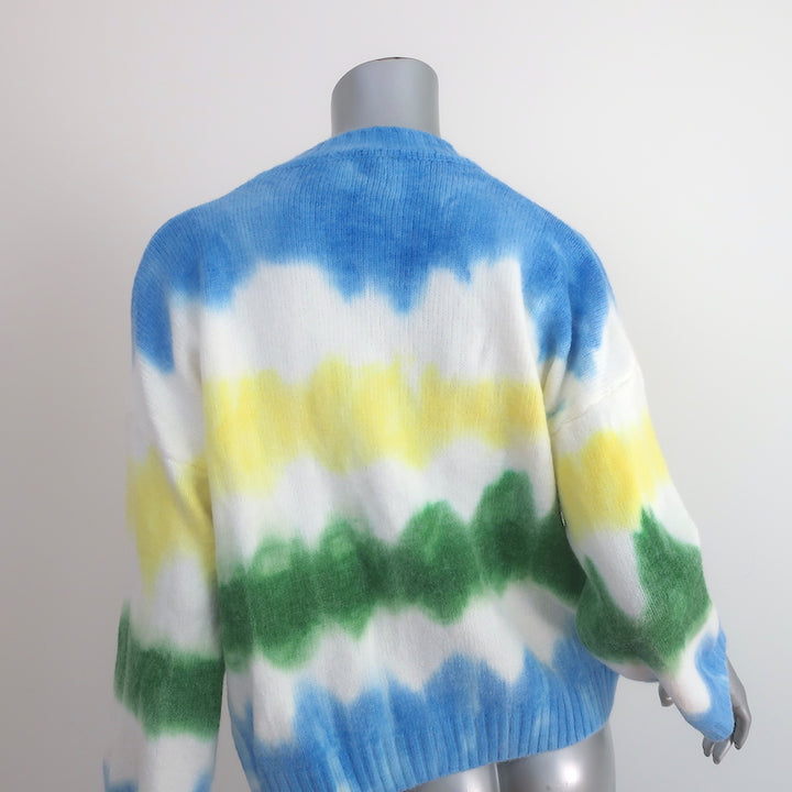 Princess Polly Tie Dye Sweater Cream/Multi Size Medium/Large Crewneck Pullover