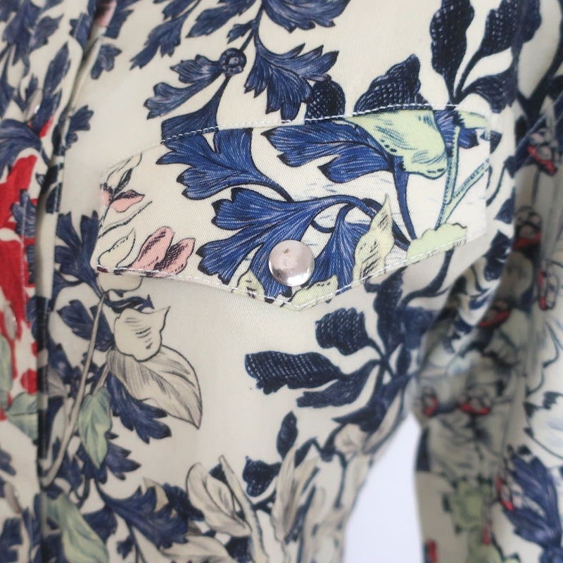 Chufy Tassa Floral Print Jumpsuit Cream/Multi Cotton Twill Size Medium