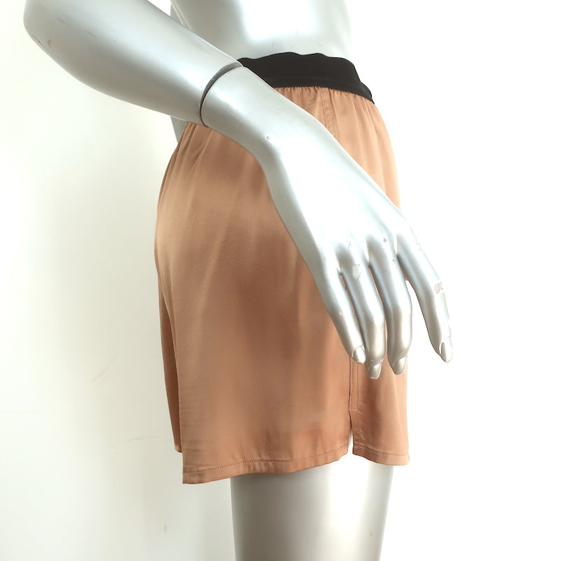 Tom Ford Boxer Shorts Gold Velvet-Trimmed Silk Satin Size Small