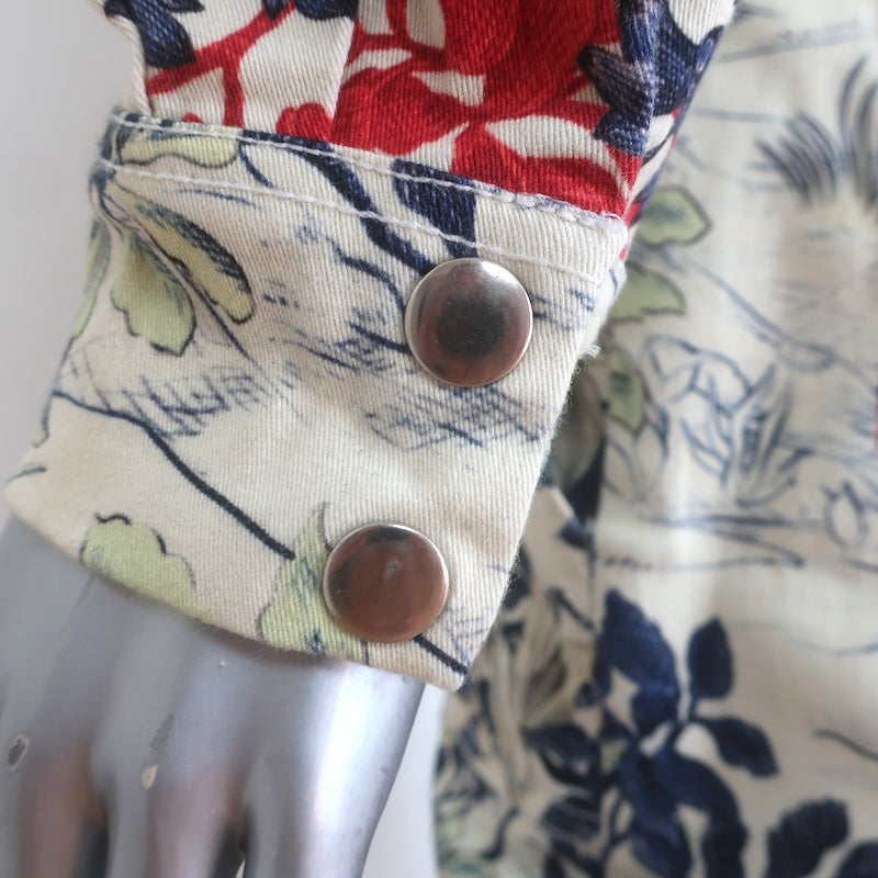 Chufy Tassa Floral Print Jumpsuit Cream/Multi Cotton Twill Size Medium