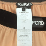 Tom Ford Boxer Shorts Gold Velvet-Trimmed Silk Satin Size Small