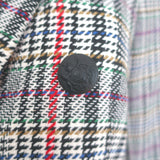 Veronica Beard Empire Dickey Jacket White/Multi Houndstooth Plaid Size 4