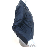 Something Navy Faux Leather Jacket Navy Size Small