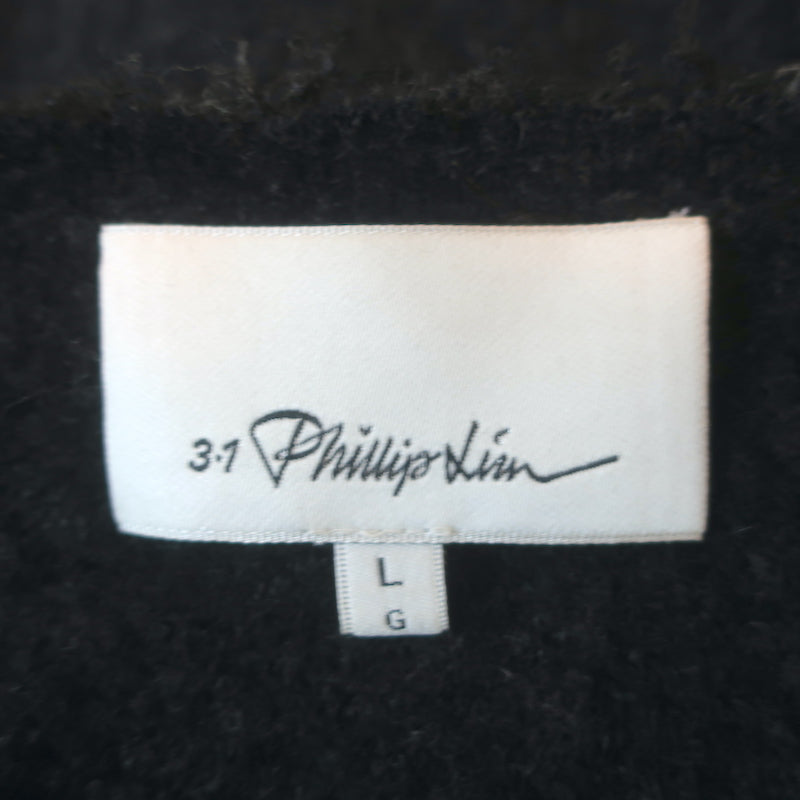 3.1 Phillip Lim Sweater Black Wool-Yak Stretch Knit Size Large