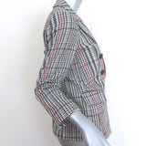 Veronica Beard Empire Dickey Jacket White/Multi Houndstooth Plaid Size 4