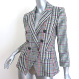 Veronica Beard Empire Dickey Jacket White/Multi Houndstooth Plaid Size 4