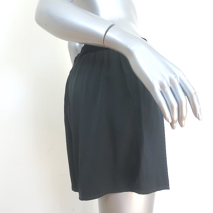 Tom Ford Boxer Shorts Black Velvet-Trimmed Silk Satin Size Medium