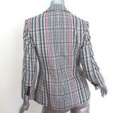 Veronica Beard Empire Dickey Jacket White/Multi Houndstooth Plaid Size 4