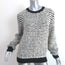 Isabel Marant Etoile Sweater Canelia White/Black Striped Boucle Knit Size 42