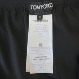 Tom Ford Boxer Shorts Black Velvet-Trimmed Silk Satin Size Medium