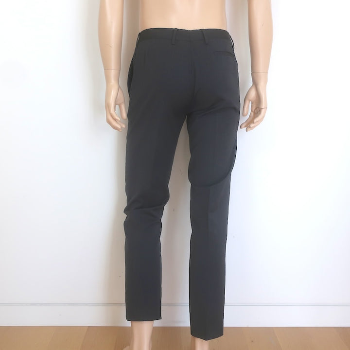 Dior Homme Pinstripe Slim Leg Trousers Black/Charcoal Size 48