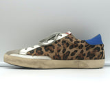 Golden Goose Superstar Leopard Print Pony Hair Low Top Sneakers Size 41