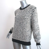 Isabel Marant Etoile Sweater Canelia White/Black Striped Boucle Knit Size 42