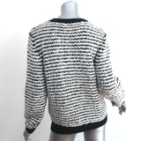 Isabel Marant Etoile Sweater Canelia White/Black Striped Boucle Knit Size 42