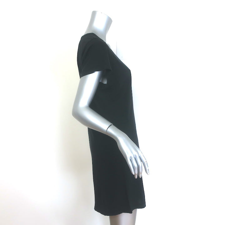 Libertine Crystal-Embellished Mini T-Shirt Dress Black Cotton Jersey Size Large