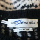 Isabel Marant Etoile Sweater Canelia White/Black Striped Boucle Knit Size 42