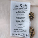 Ba&sh Meredith Boucle Tweed Jacket Ecru Cotton-Blend Size Extra Small